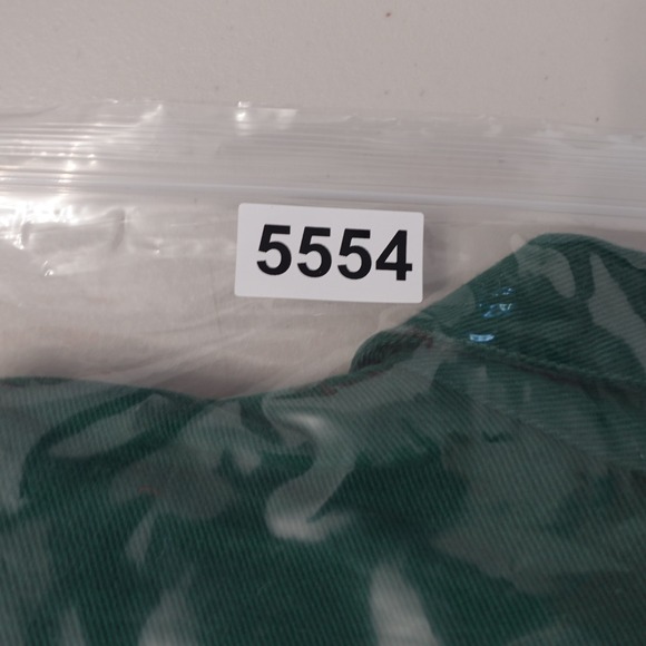 Vintage 90s Cropped Denim Jean Jacket Womens S Forest Green Boxy Faded Grunge - Picture 10 of 11